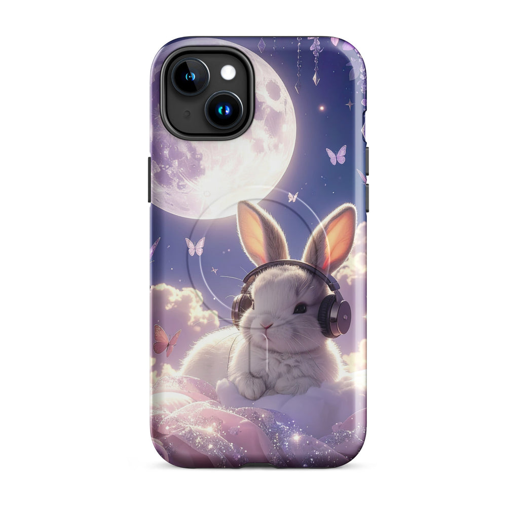 Carcasa MagSafe Resistente para iPhone - Armonía de Conejito Lunar - CeluMovil