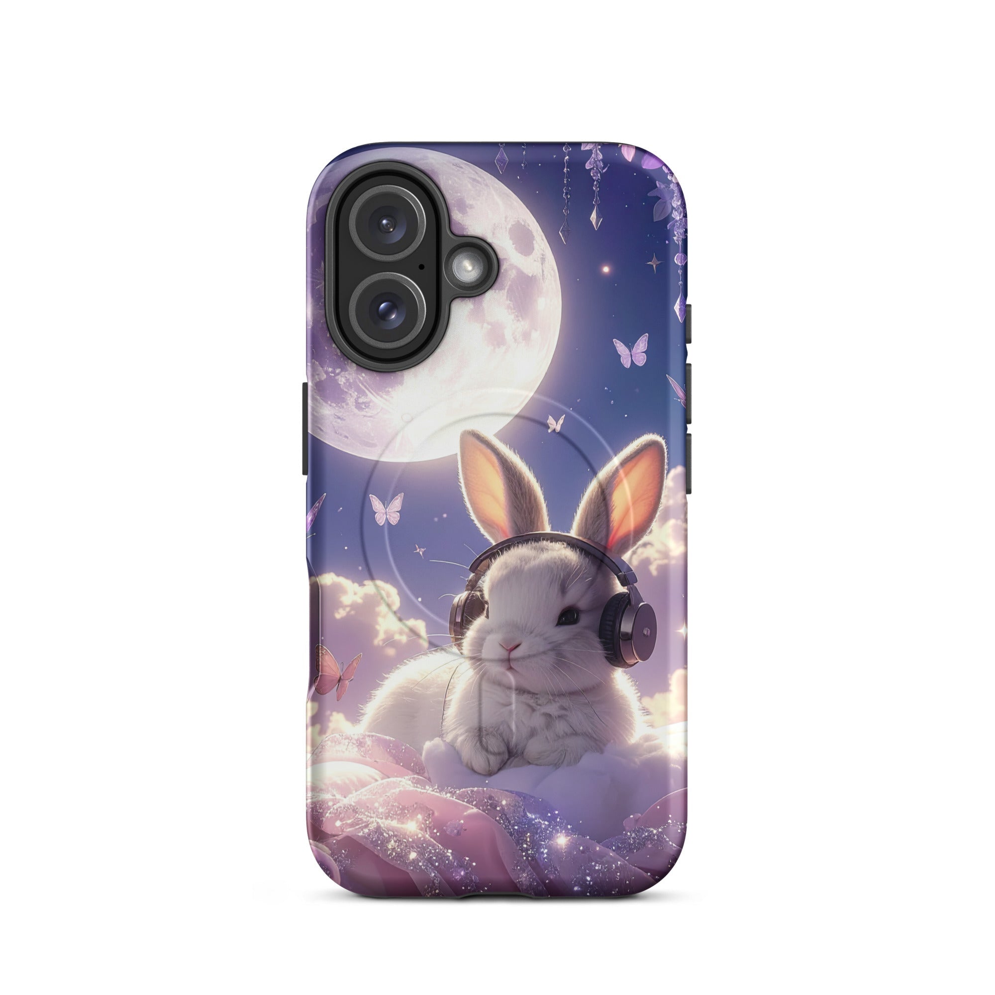 Carcasa MagSafe Resistente para iPhone - Armonía de Conejito Lunar - CeluMovil