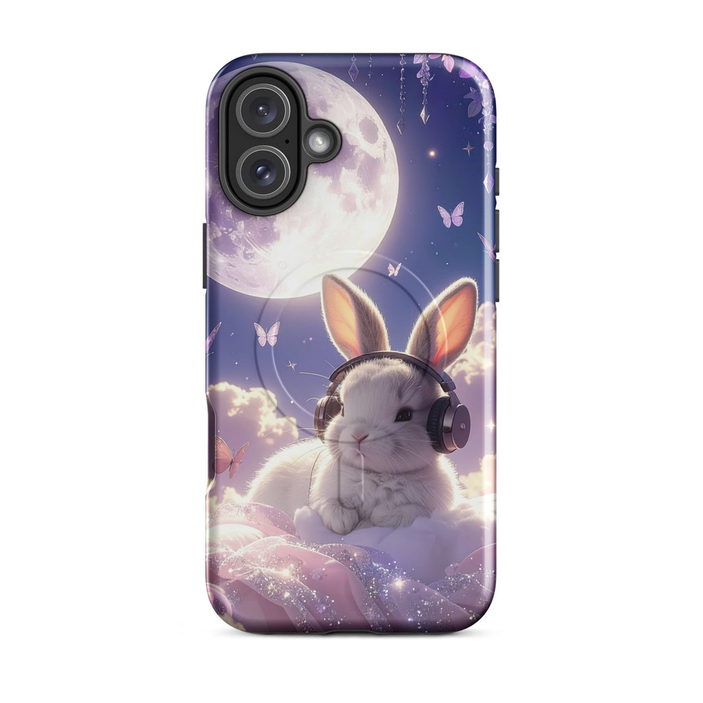 Carcasa MagSafe Resistente para iPhone - Armonía de Conejito Lunar - CeluMovil