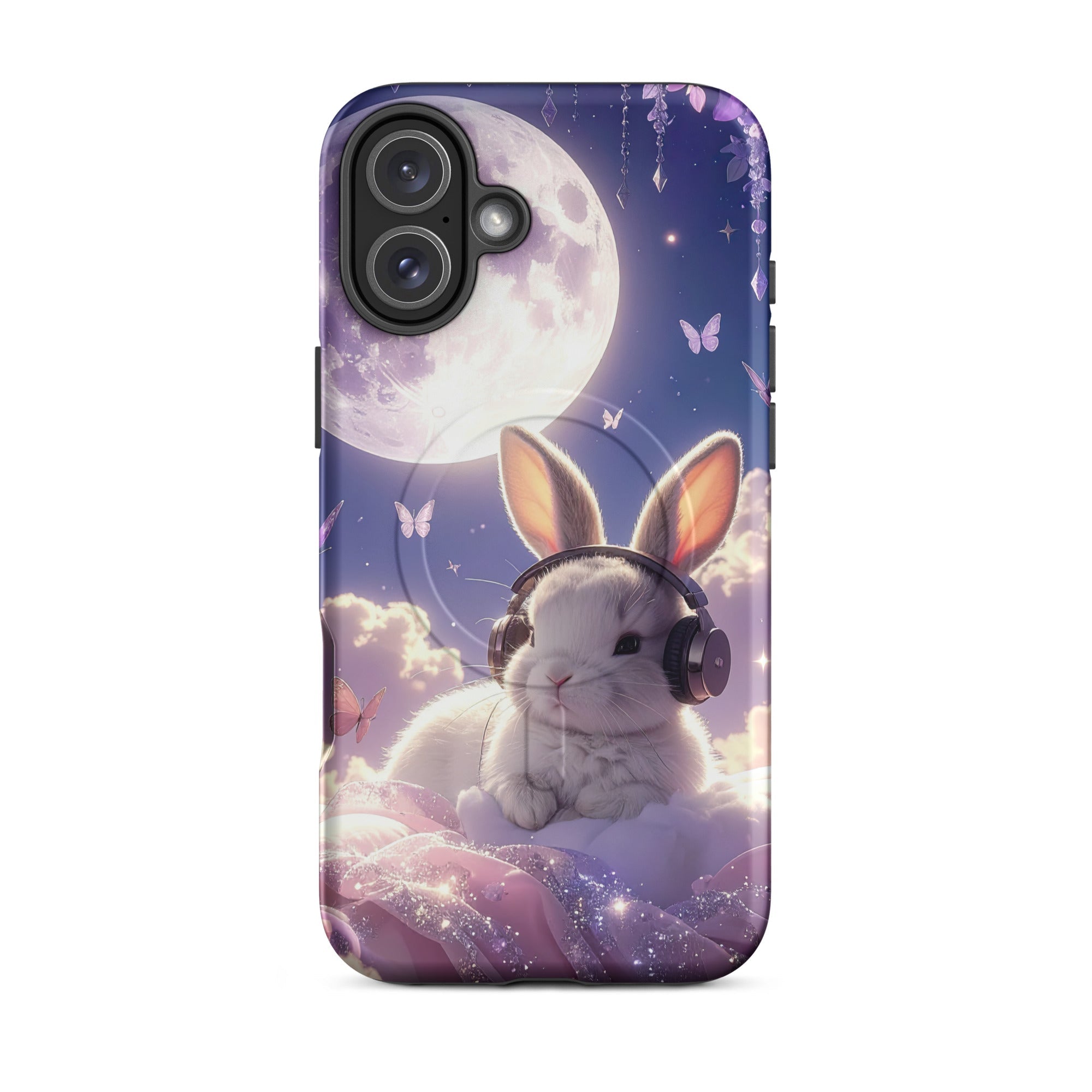 Carcasa MagSafe Resistente para iPhone - Armonía de Conejito Lunar - CeluMovil