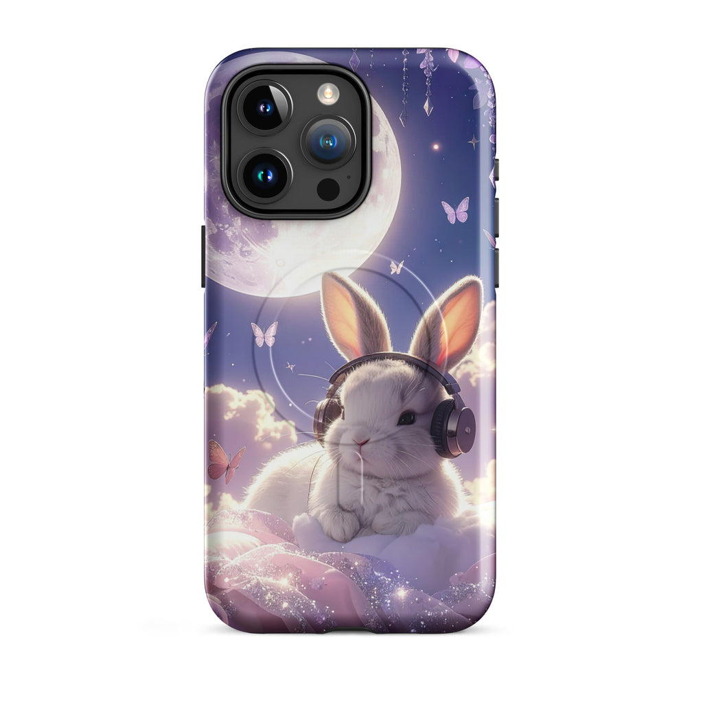 Carcasa MagSafe Resistente para iPhone - Armonía de Conejito Lunar - CeluMovil