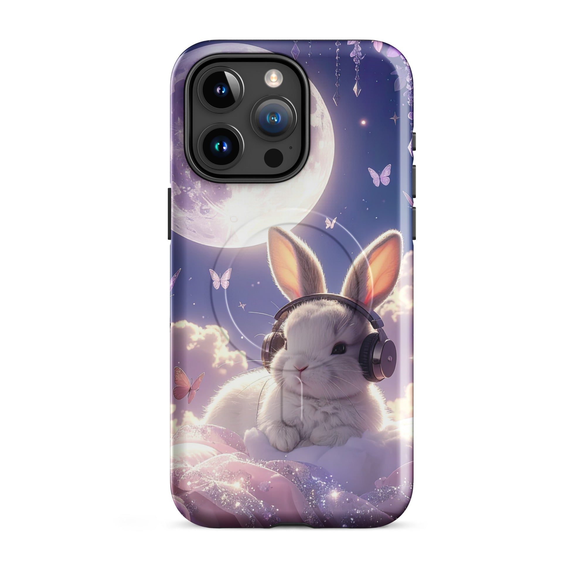 Carcasa MagSafe Resistente para iPhone - Armonía de Conejito Lunar - CeluMovil