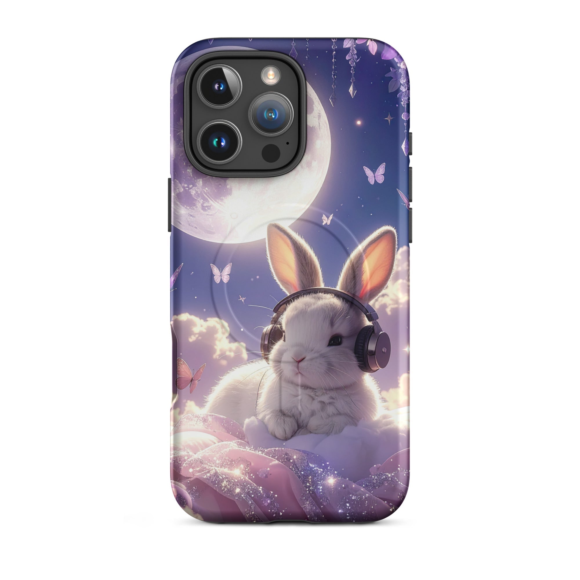Carcasa MagSafe Resistente para iPhone - Armonía de Conejito Lunar - CeluMovil