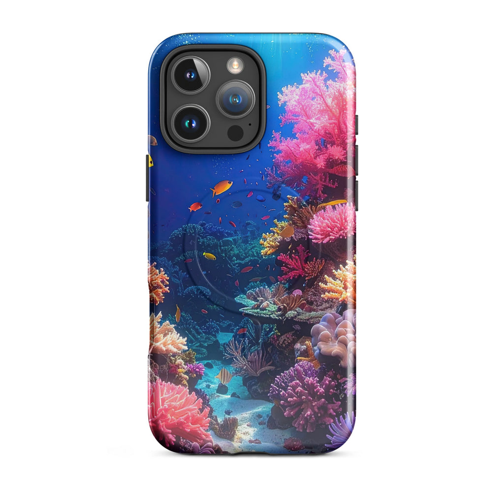 Carcasa MagSafe Resistente para iPhone - Arrecife de Coral Vívido - CeluMovil