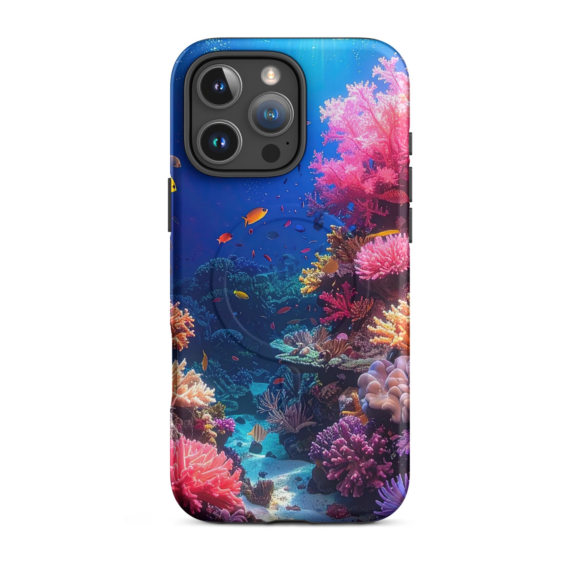 Carcasa MagSafe Resistente para iPhone - Arrecife de Coral Vívido - CeluMovil