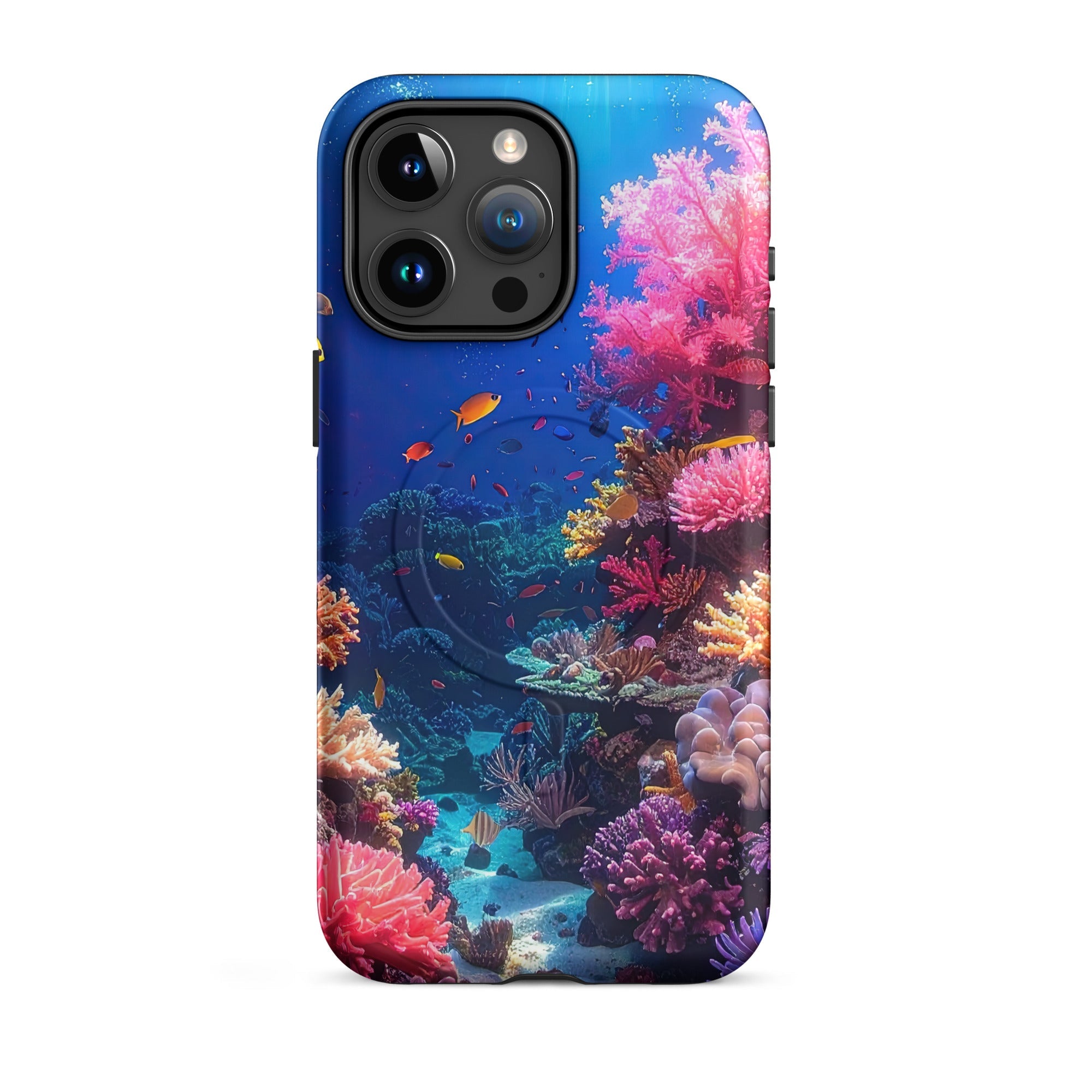 Carcasa MagSafe Resistente para iPhone - Arrecife de Coral Vívido - CeluMovil