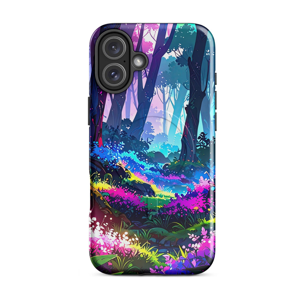 Carcasa MagSafe Resistente para iPhone - Floración del Bosque Luminoso - CeluMovil