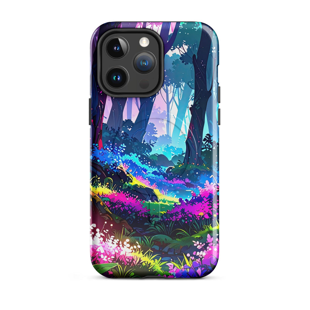 Carcasa MagSafe Resistente para iPhone - Floración del Bosque Luminoso - CeluMovil