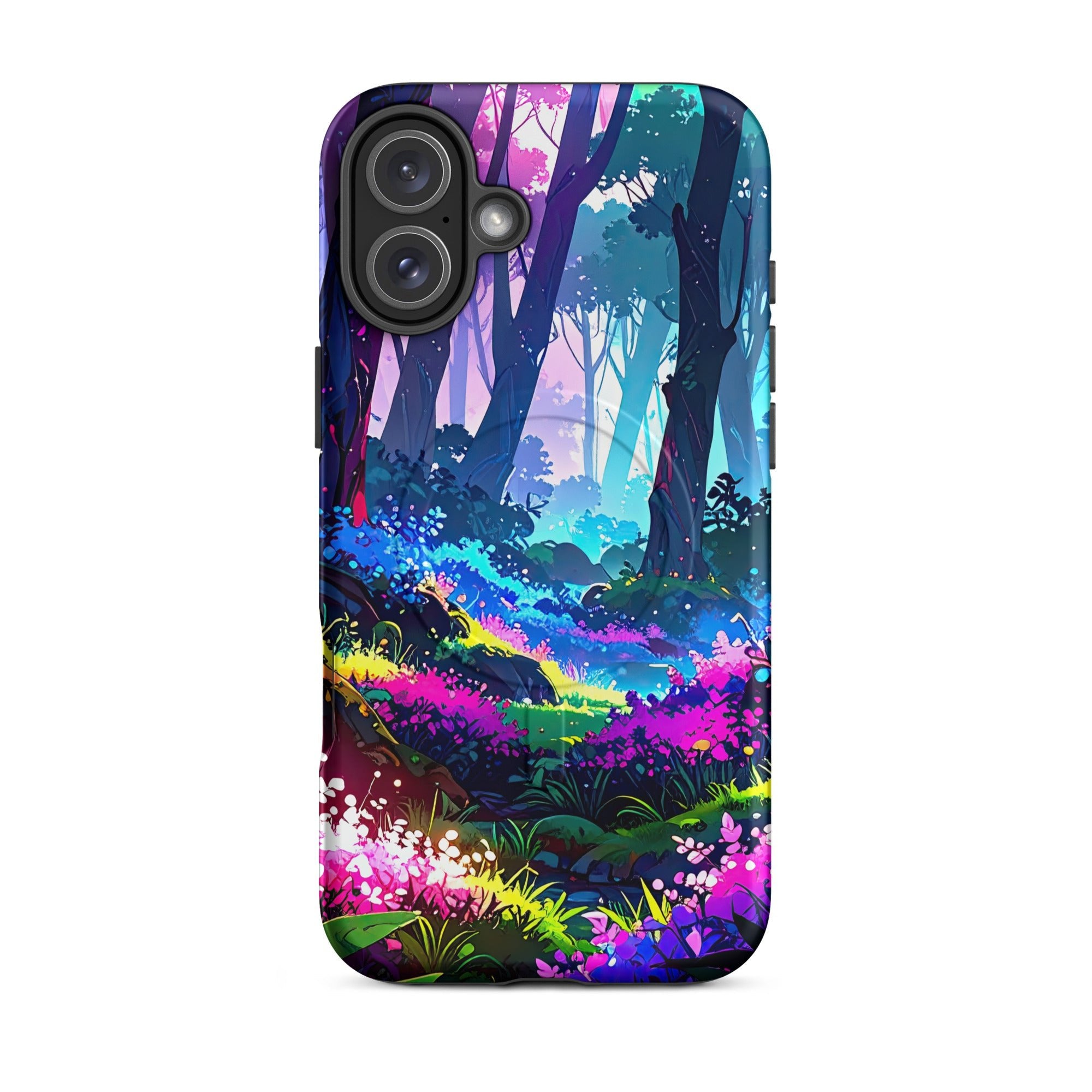 Carcasa MagSafe Resistente para iPhone - Floración del Bosque Luminoso - CeluMovil