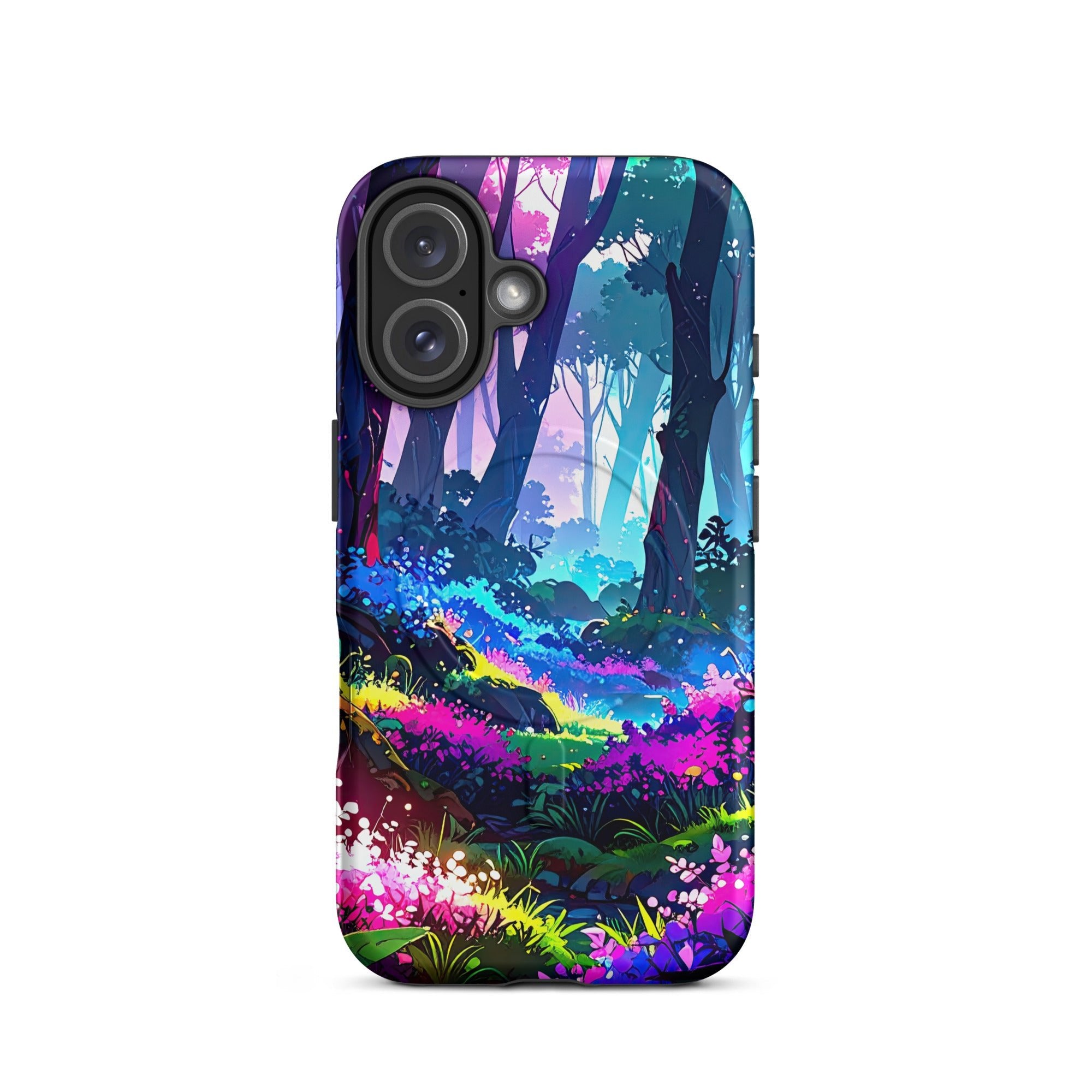 Carcasa MagSafe Resistente para iPhone - Floración del Bosque Luminoso - CeluMovil