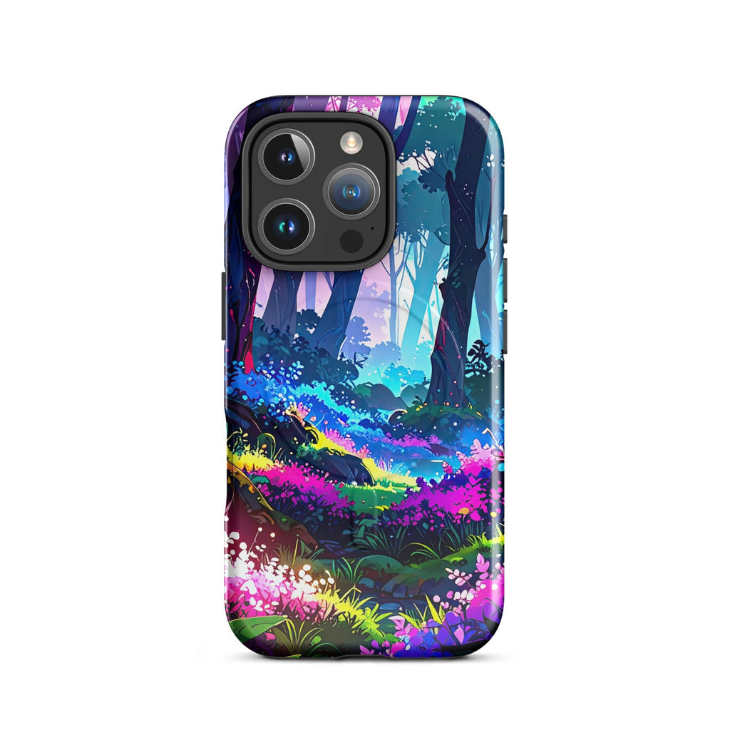 Carcasa MagSafe Resistente para iPhone - Floración del Bosque Luminoso - CeluMovil