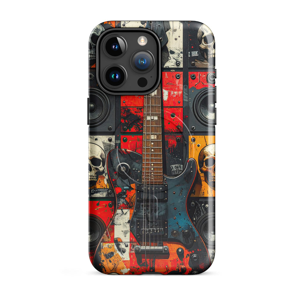 Carcasa MagSafe Resistente para iPhone - Rebelión de Guitarras - CeluMovil