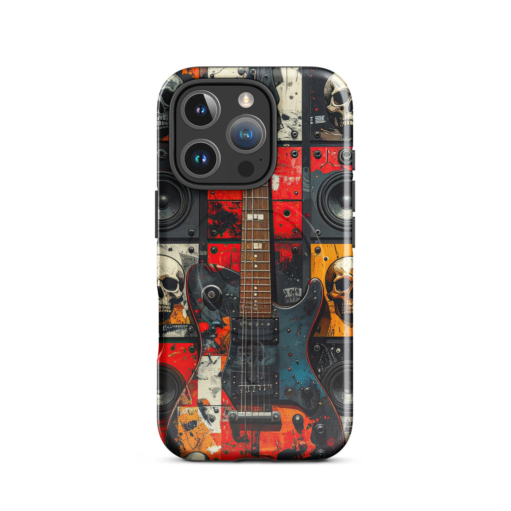 Carcasa MagSafe Resistente para iPhone - Rebelión de Guitarras - CeluMovil