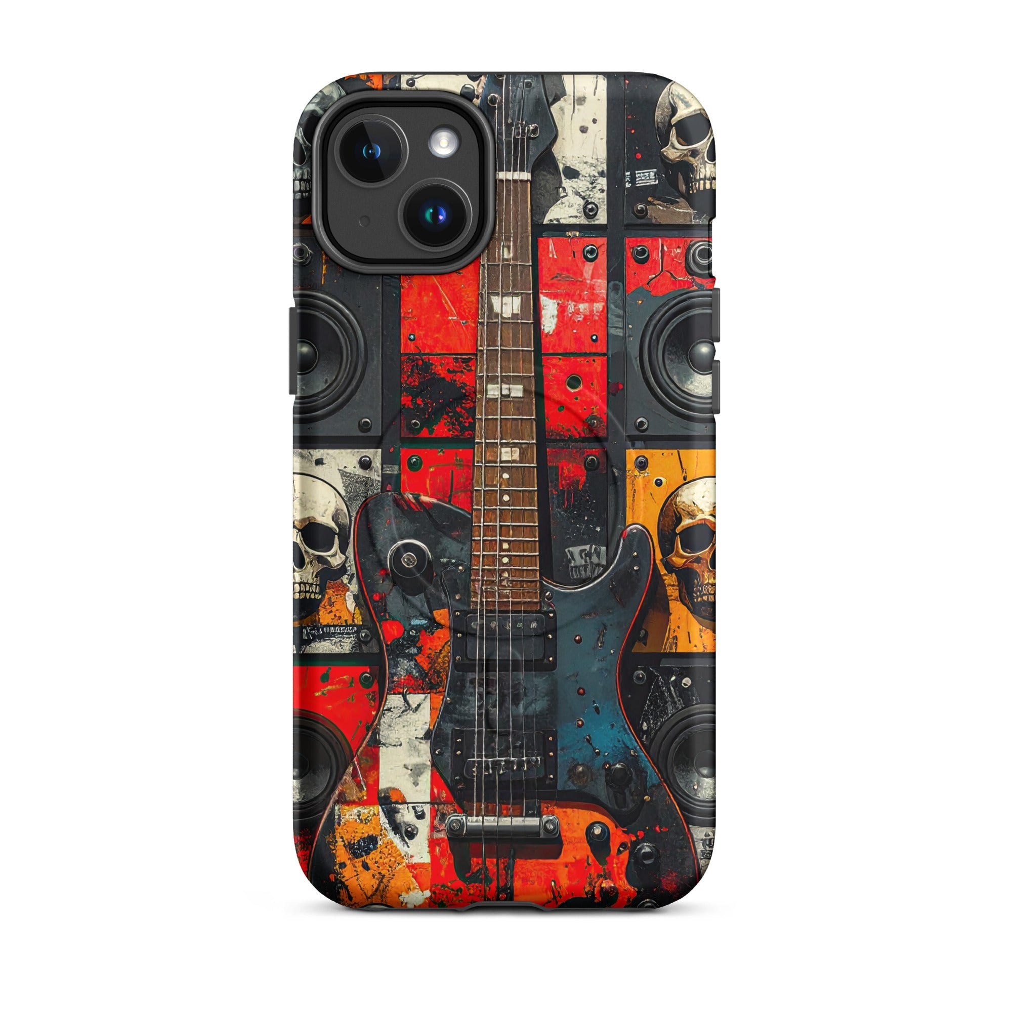Carcasa MagSafe Resistente para iPhone - Rebelión de Guitarras - CeluMovil