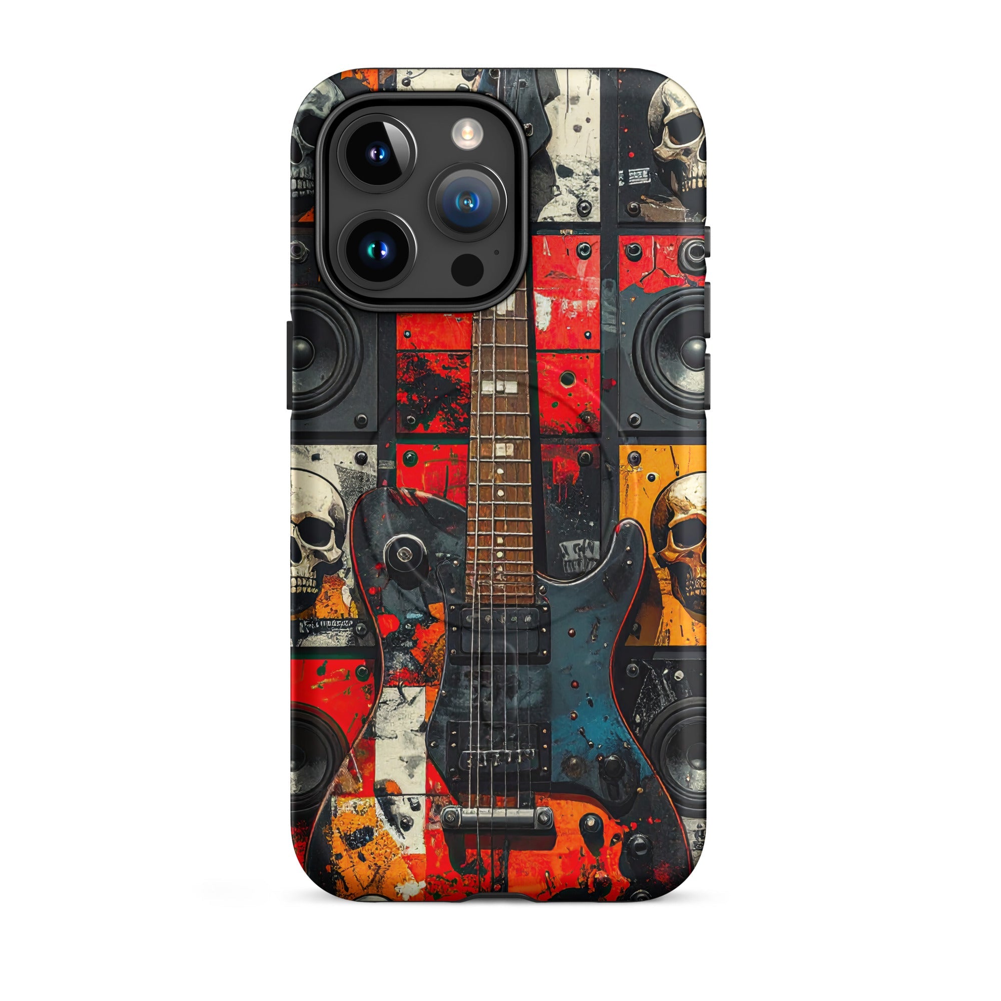 Carcasa MagSafe Resistente para iPhone - Rebelión de Guitarras - CeluMovil
