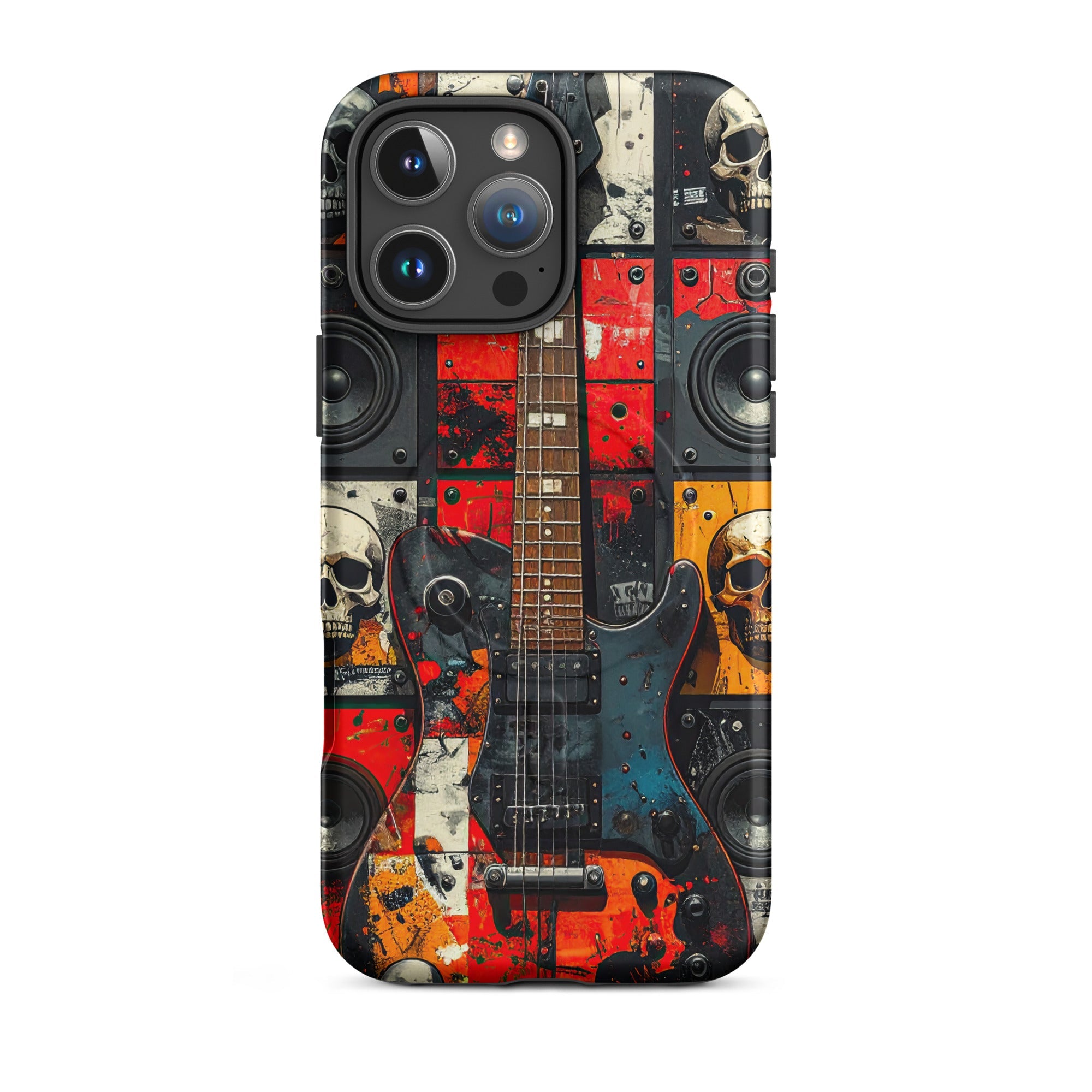 Carcasa MagSafe Resistente para iPhone - Rebelión de Guitarras - CeluMovil