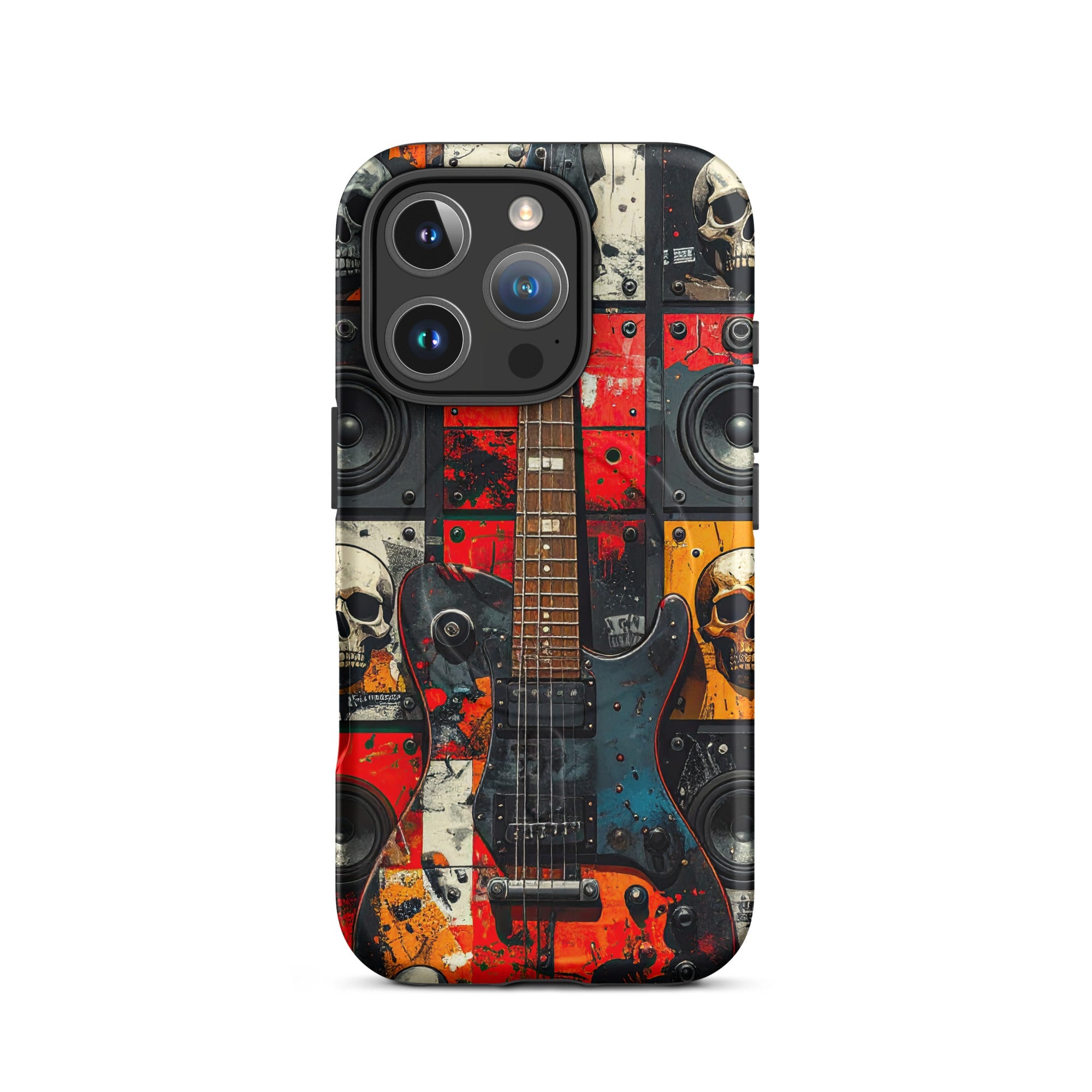 Carcasa MagSafe Resistente para iPhone - Rebelión de Guitarras - CeluMovil