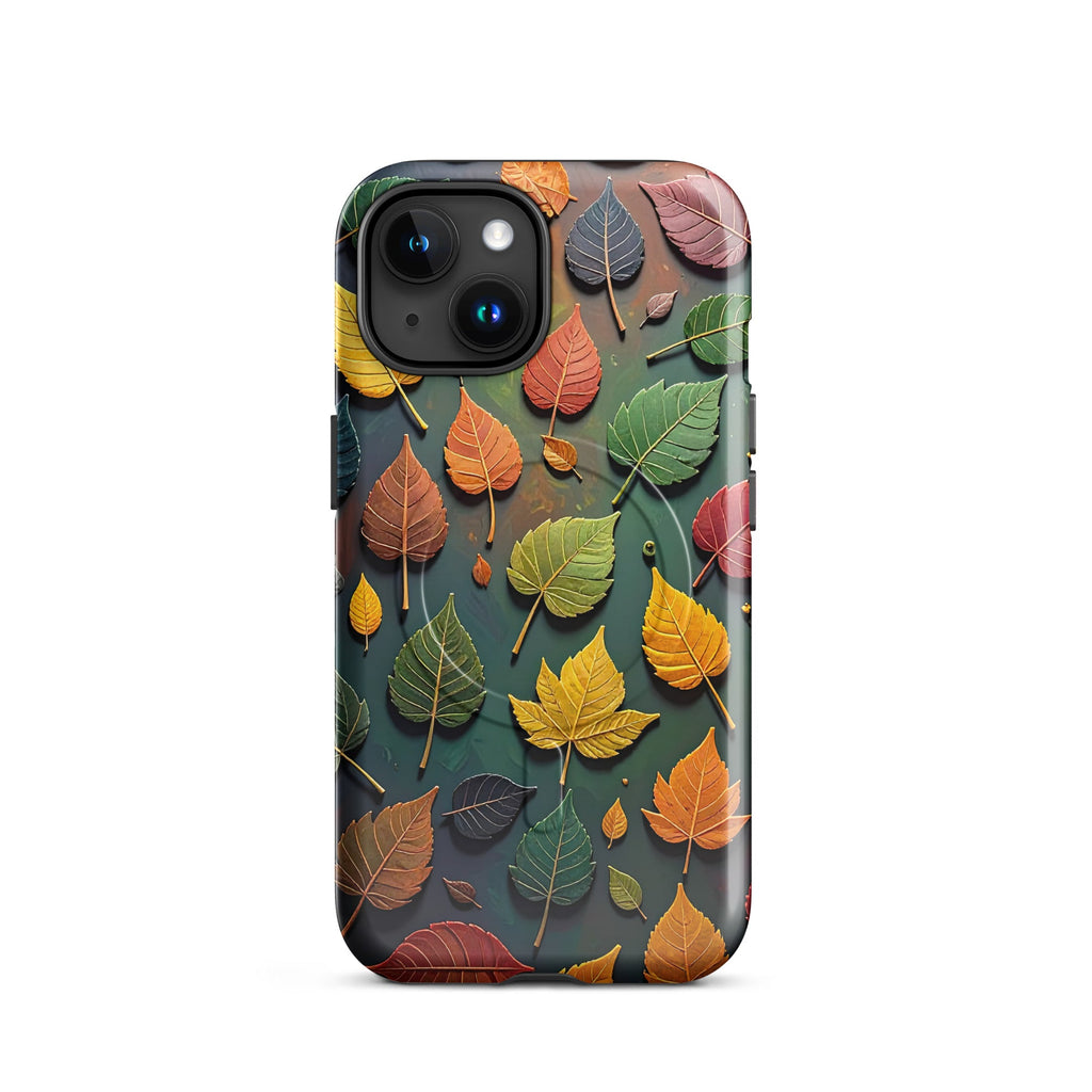 Carcasa MagSafe Resistente para iPhone - Sinfonía de Hojas Otoñales - CeluMovil