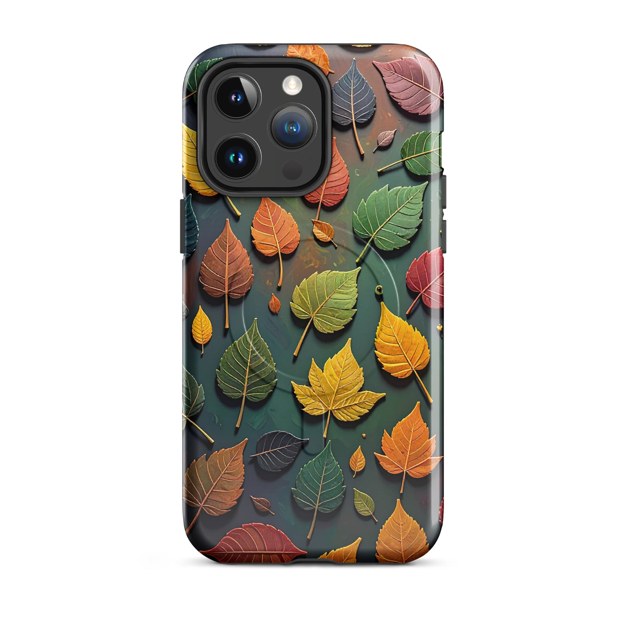 Carcasa MagSafe Resistente para iPhone - Sinfonía de Hojas Otoñales - CeluMovil