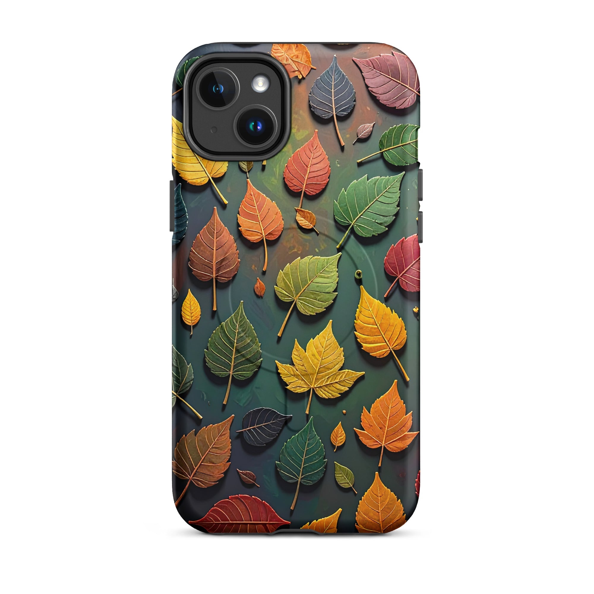 Carcasa MagSafe Resistente para iPhone - Sinfonía de Hojas Otoñales - CeluMovil