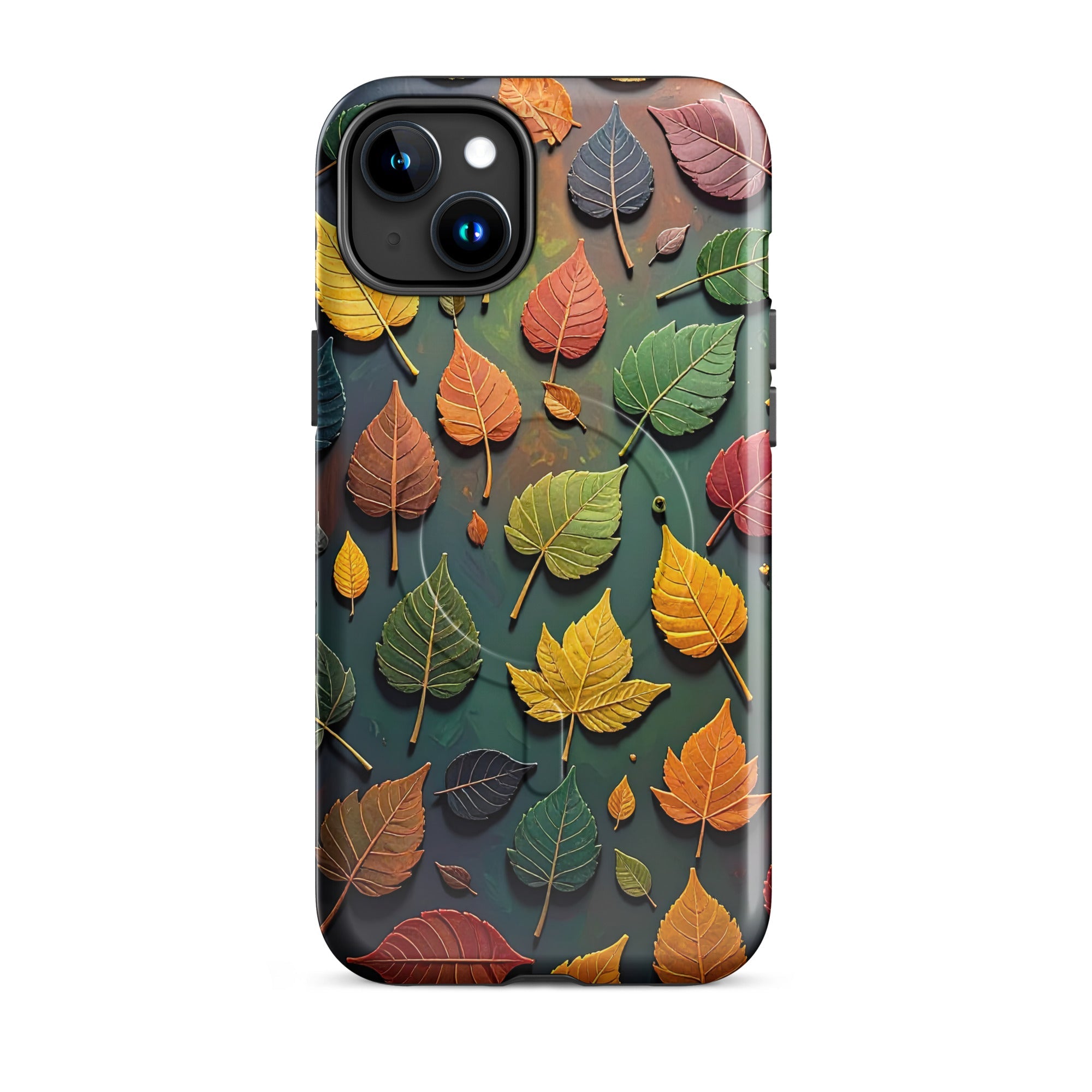 Carcasa MagSafe Resistente para iPhone - Sinfonía de Hojas Otoñales - CeluMovil