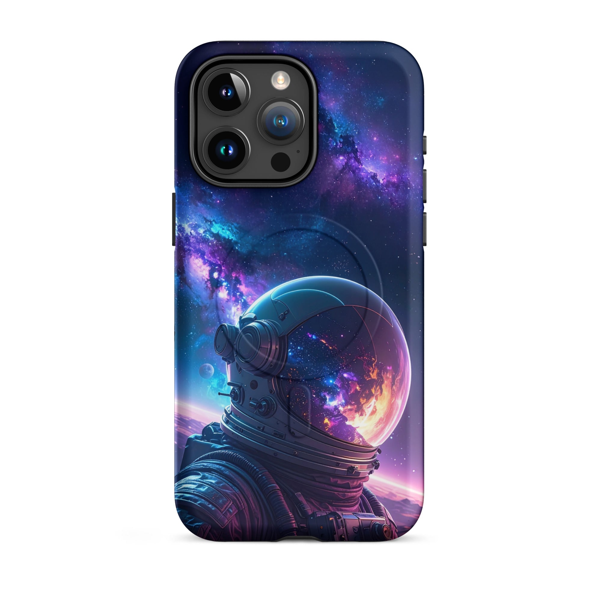 Carcasa MagSafe Resistente para iPhone - Viaje de Astronauta Cósmico - CeluMovil