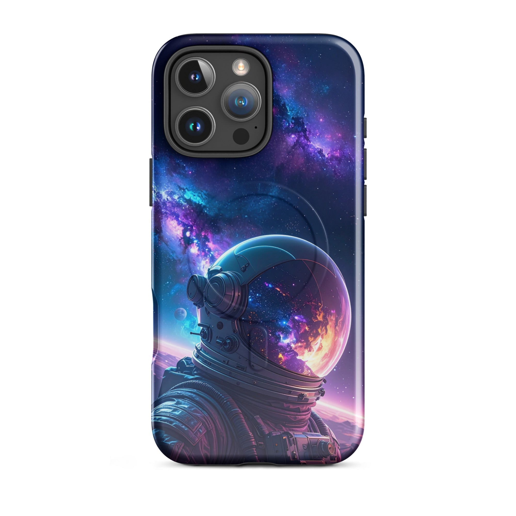 Carcasa MagSafe Resistente para iPhone - Viaje de Astronauta Cósmico - CeluMovil
