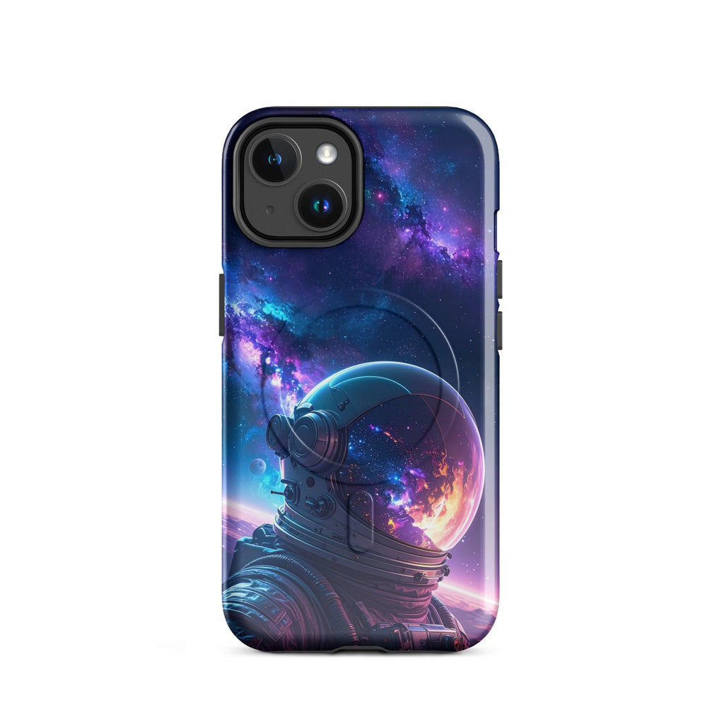 Carcasa MagSafe Resistente para iPhone - Viaje de Astronauta Cósmico - CeluMovil
