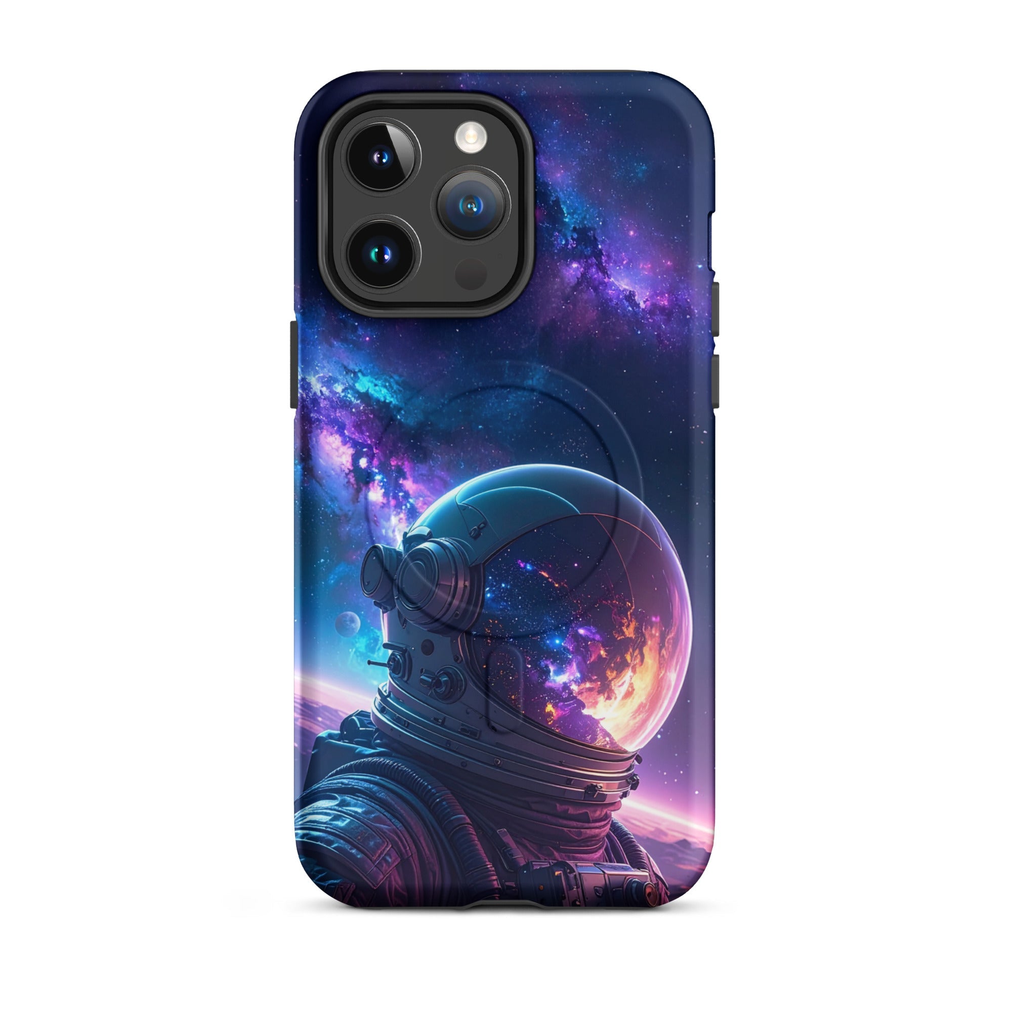 Carcasa MagSafe Resistente para iPhone - Viaje de Astronauta Cósmico - CeluMovil