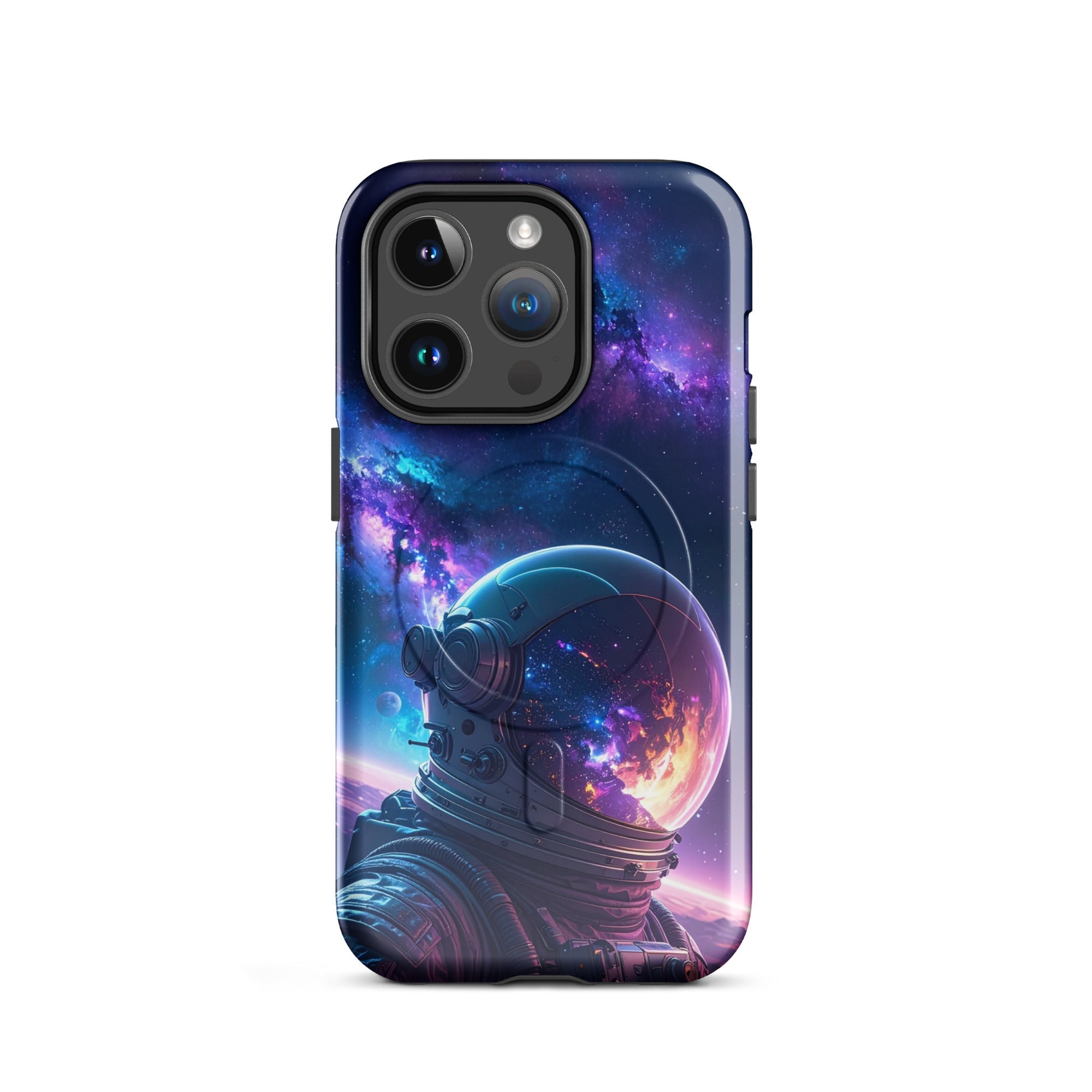 Carcasa MagSafe Resistente para iPhone - Viaje de Astronauta Cósmico - CeluMovil