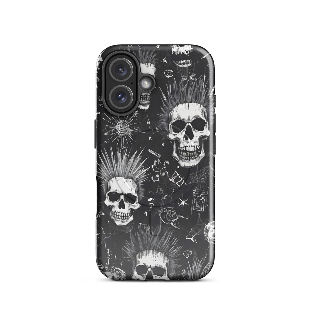 Carcasa resistente MagSafe para iPhone - calavera grunge punk - CeluMovil