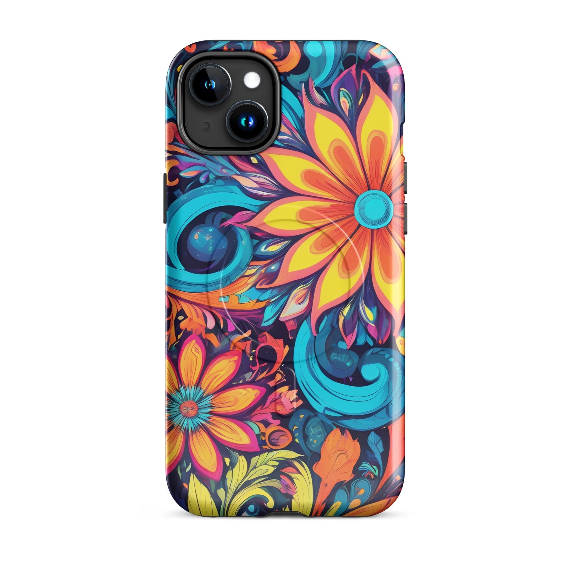 Carcasa resistente MagSafe para iPhone - Flores Multi Color - CeluMovil