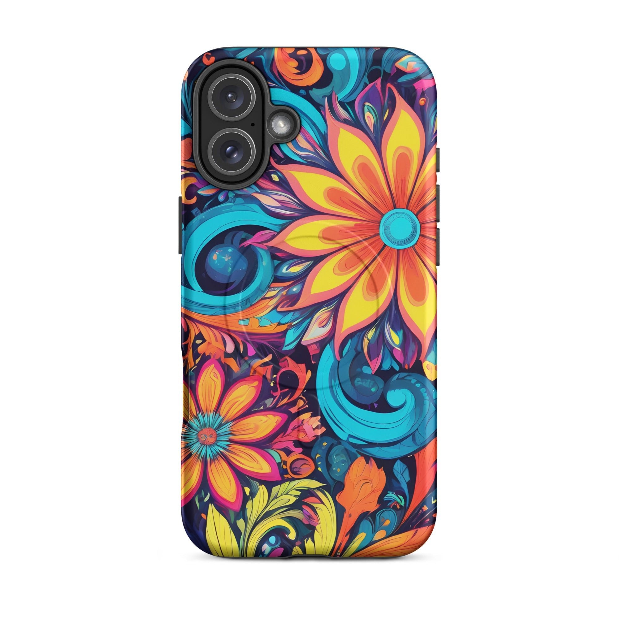 Carcasa resistente MagSafe para iPhone - Flores Multi Color - CeluMovil
