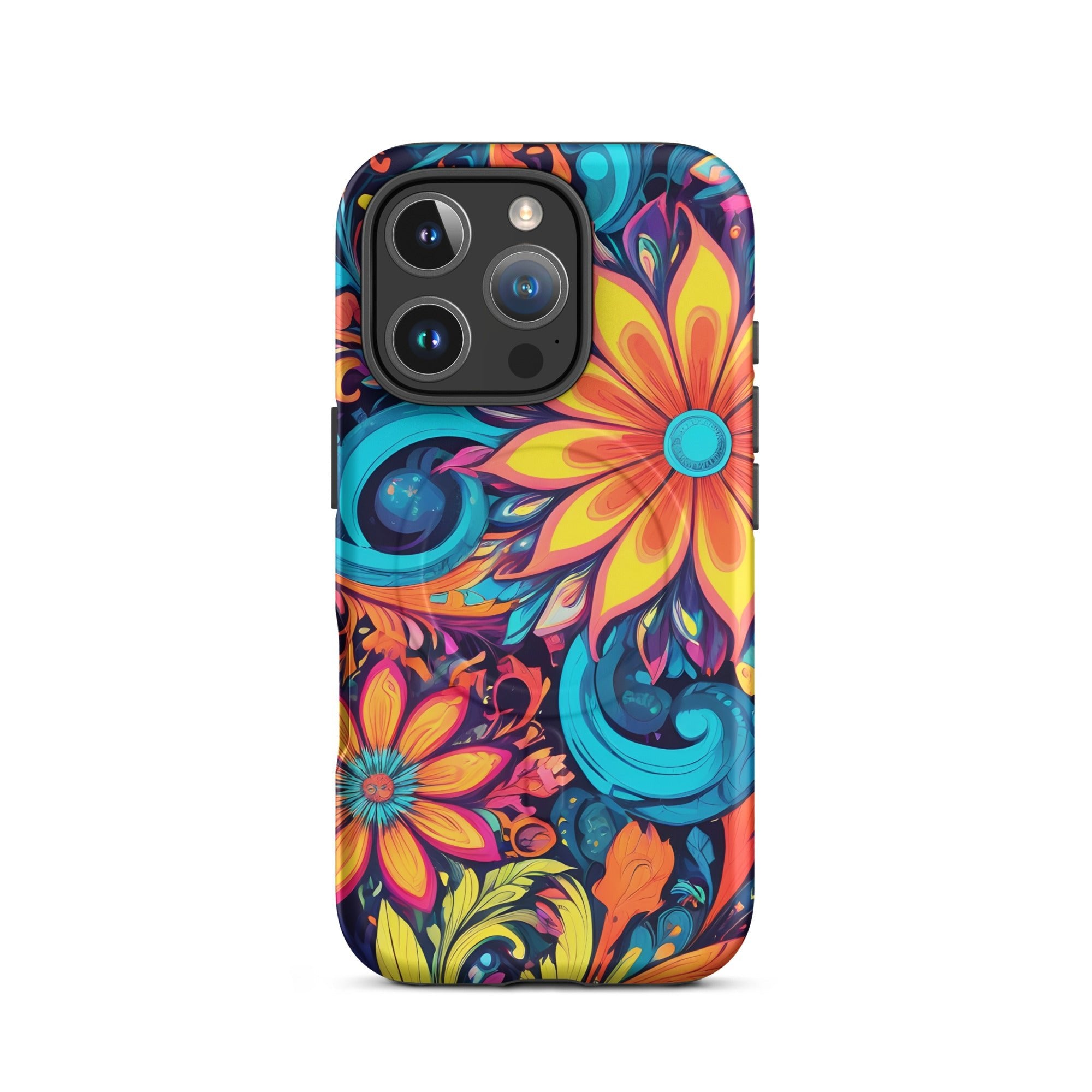 Carcasa resistente MagSafe para iPhone - Flores Multi Color - CeluMovil