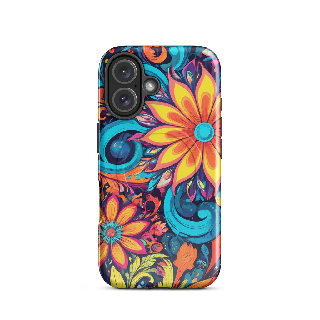 Carcasa resistente MagSafe para iPhone - Flores Multi Color - CeluMovil