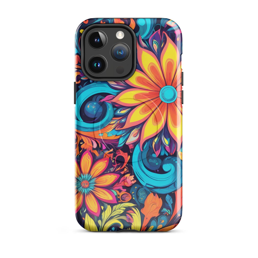 Carcasa resistente MagSafe para iPhone - Flores Multi Color - CeluMovil