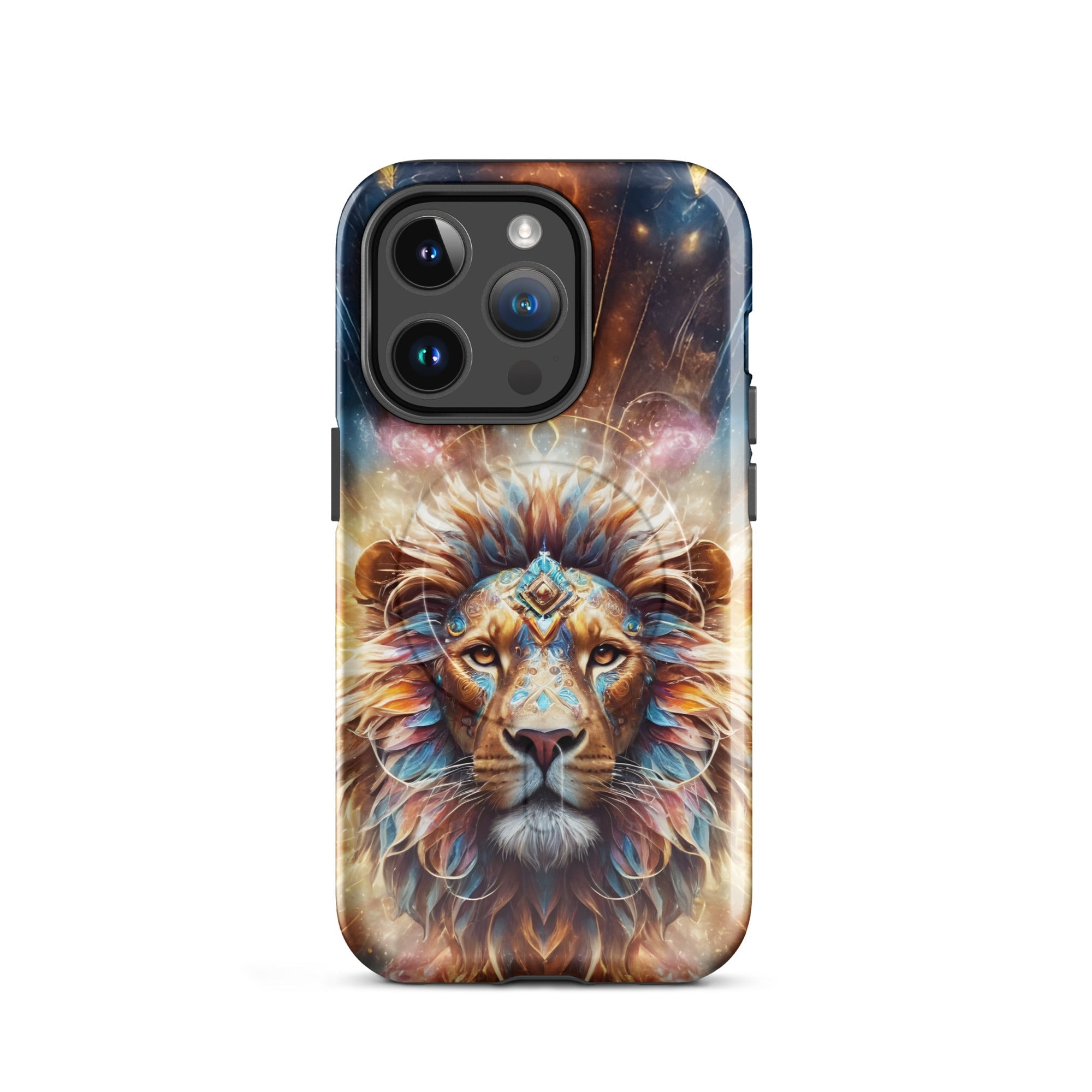 Carcasa resistente MagSafe para iPhone - Leon surrealista - CeluMovil