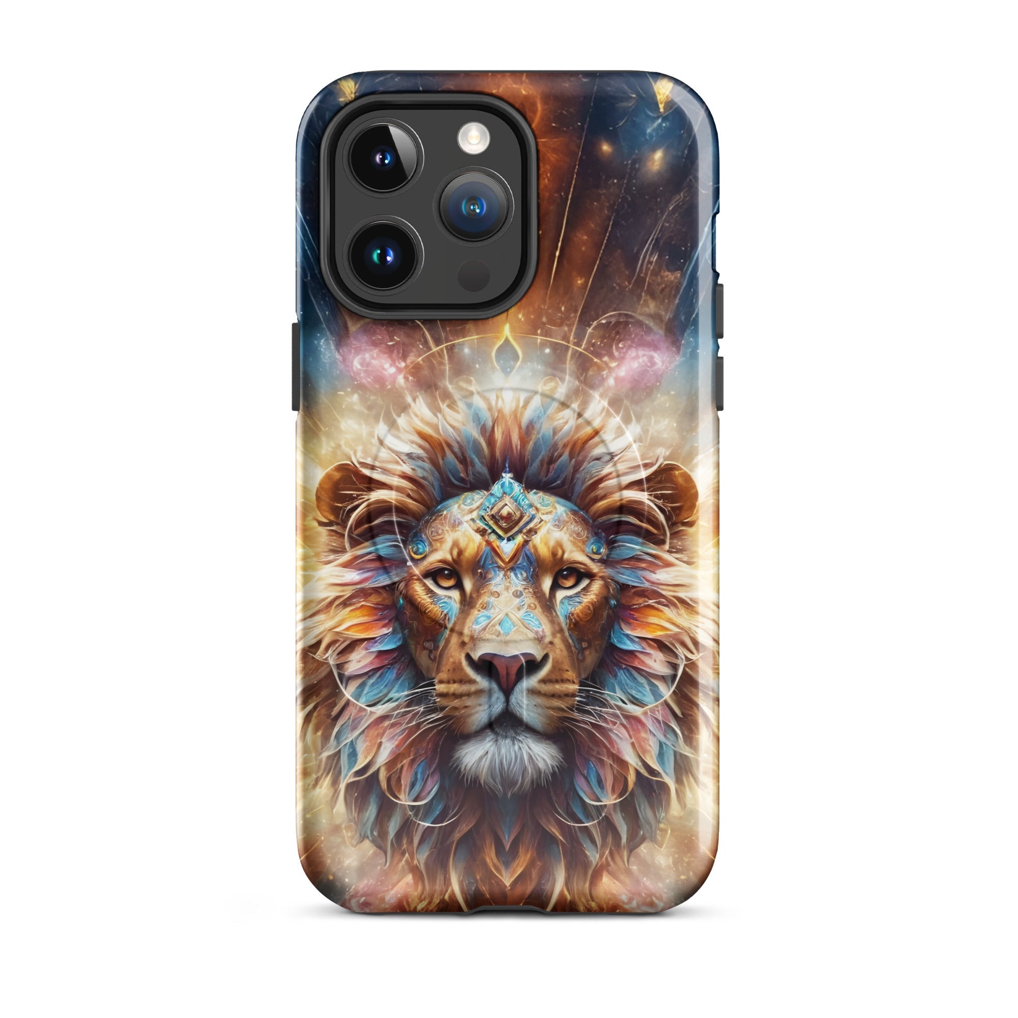 Carcasa resistente MagSafe para iPhone - Leon surrealista - CeluMovil