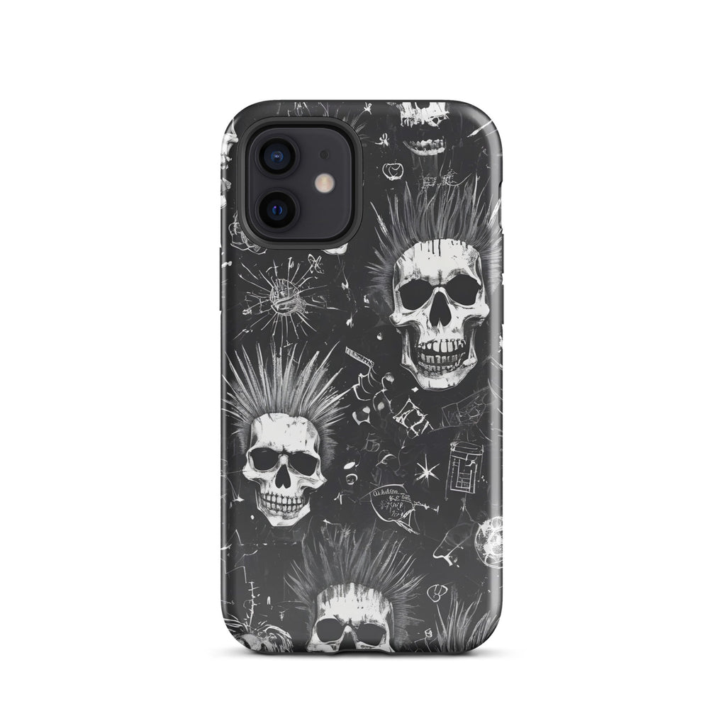 Carcasa resistente para iPhone - calavera grunge punk - CeluMovil