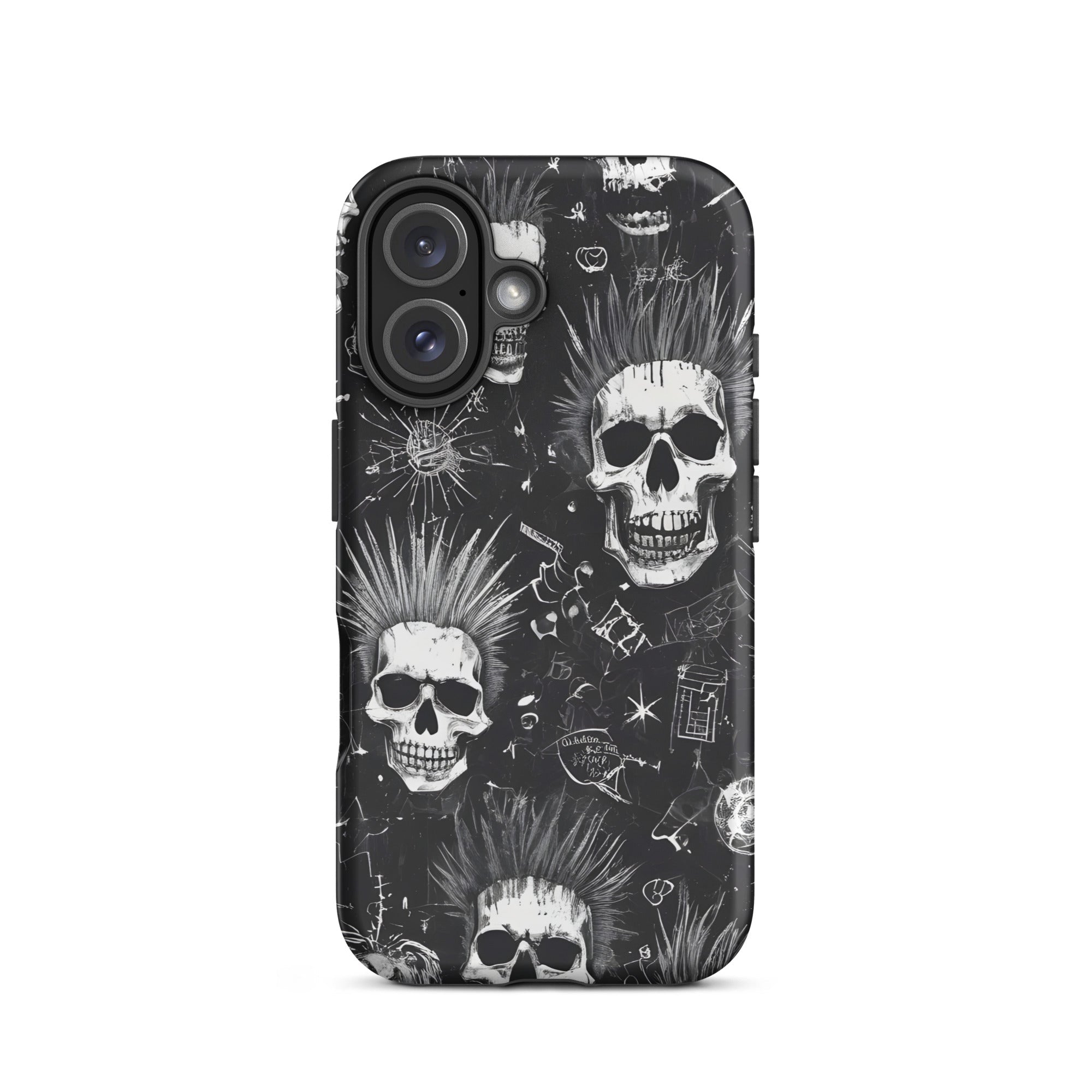 Carcasa resistente para iPhone - calavera grunge punk - CeluMovil