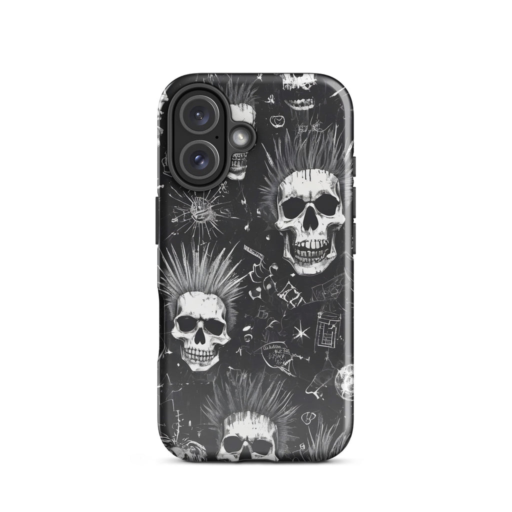 Carcasa resistente para iPhone - calavera grunge punk - CeluMovil