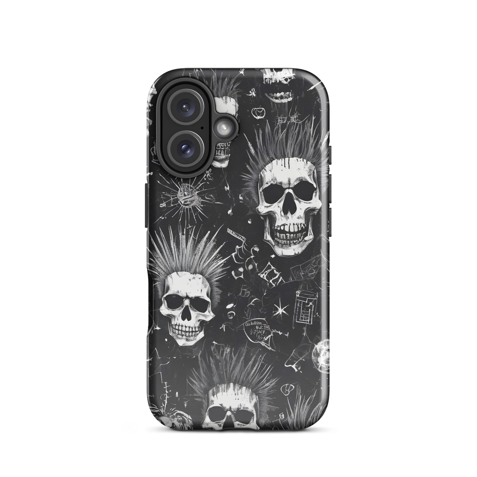 Carcasa resistente para iPhone - calavera grunge punk - CeluMovil