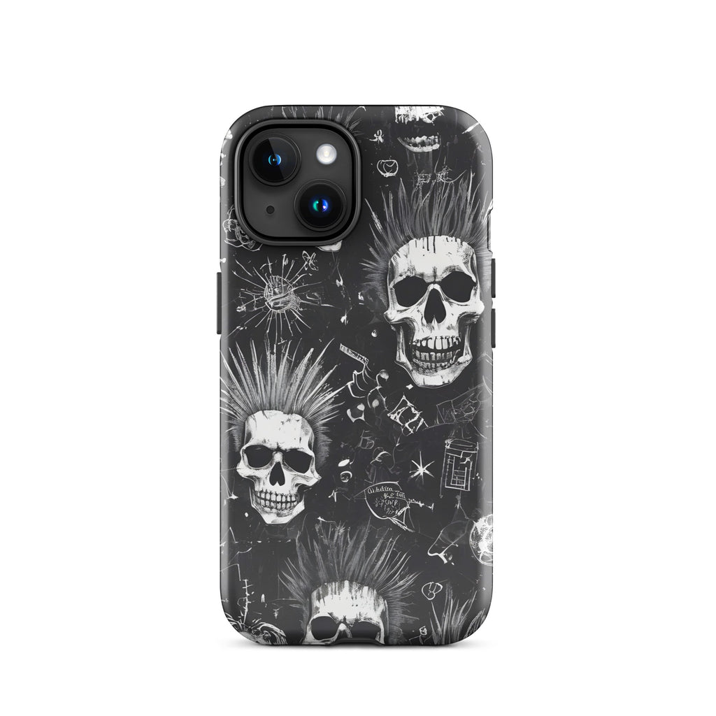 Carcasa resistente para iPhone - calavera grunge punk - CeluMovil