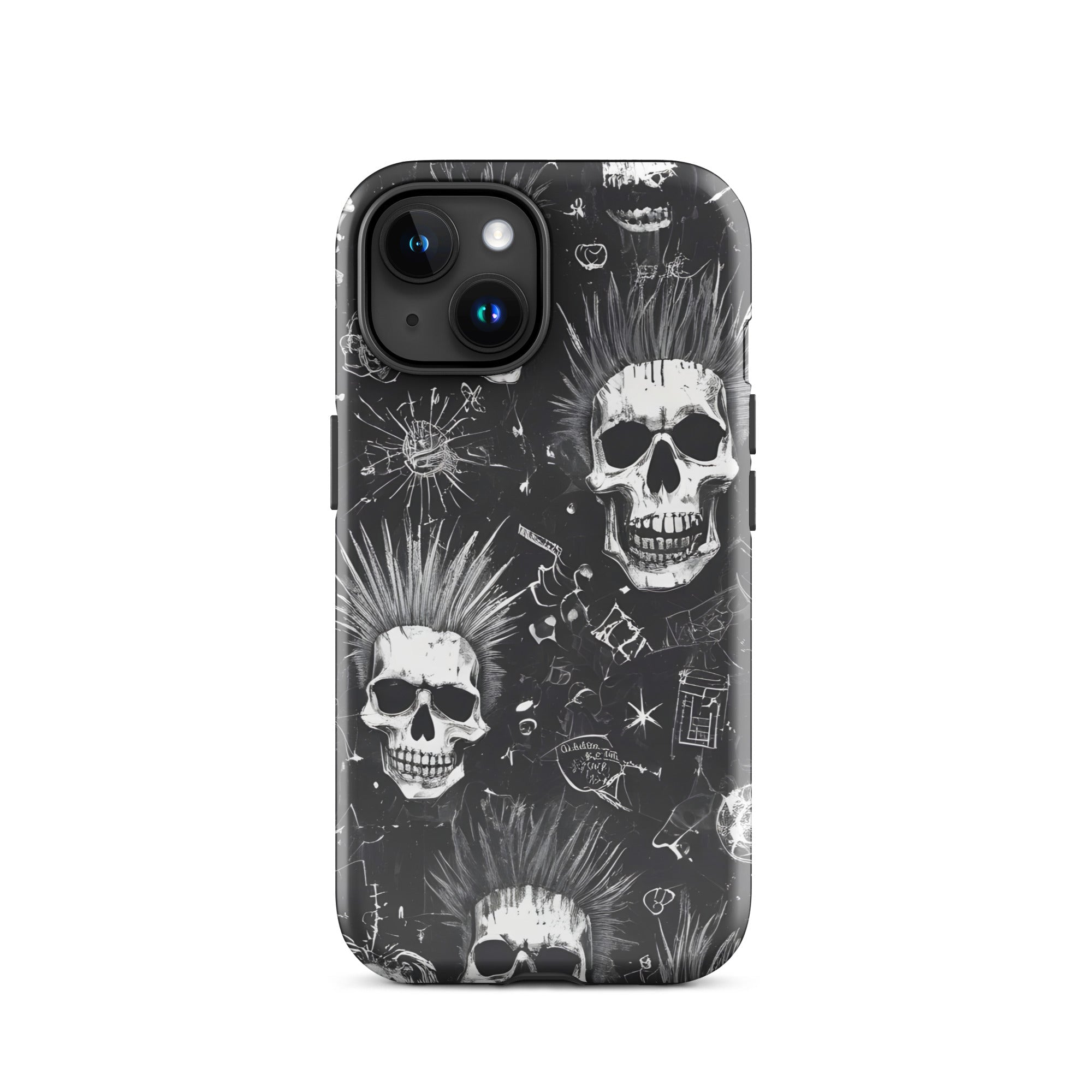 Carcasa resistente para iPhone - calavera grunge punk - CeluMovil