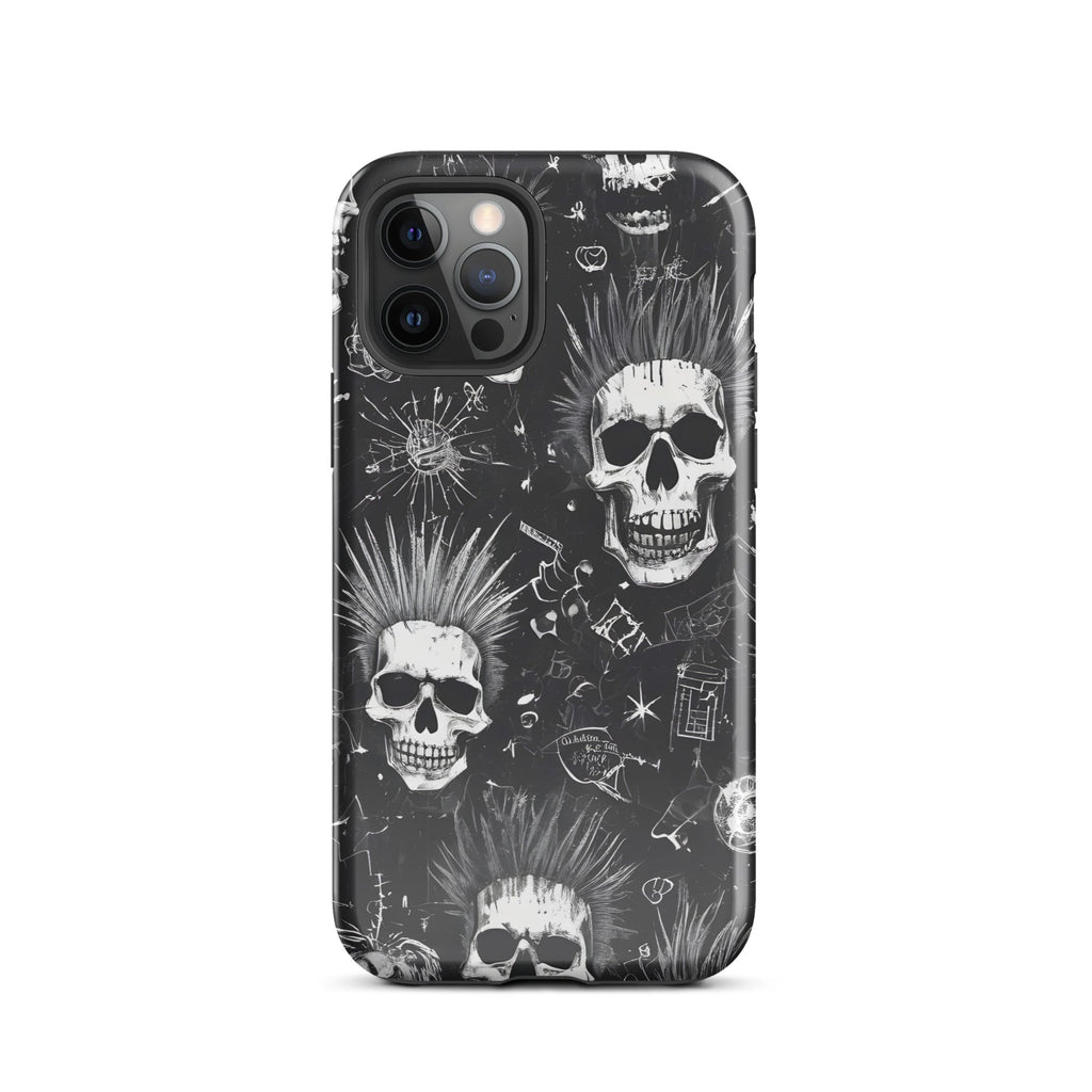 Carcasa resistente para iPhone - calavera grunge punk - CeluMovil