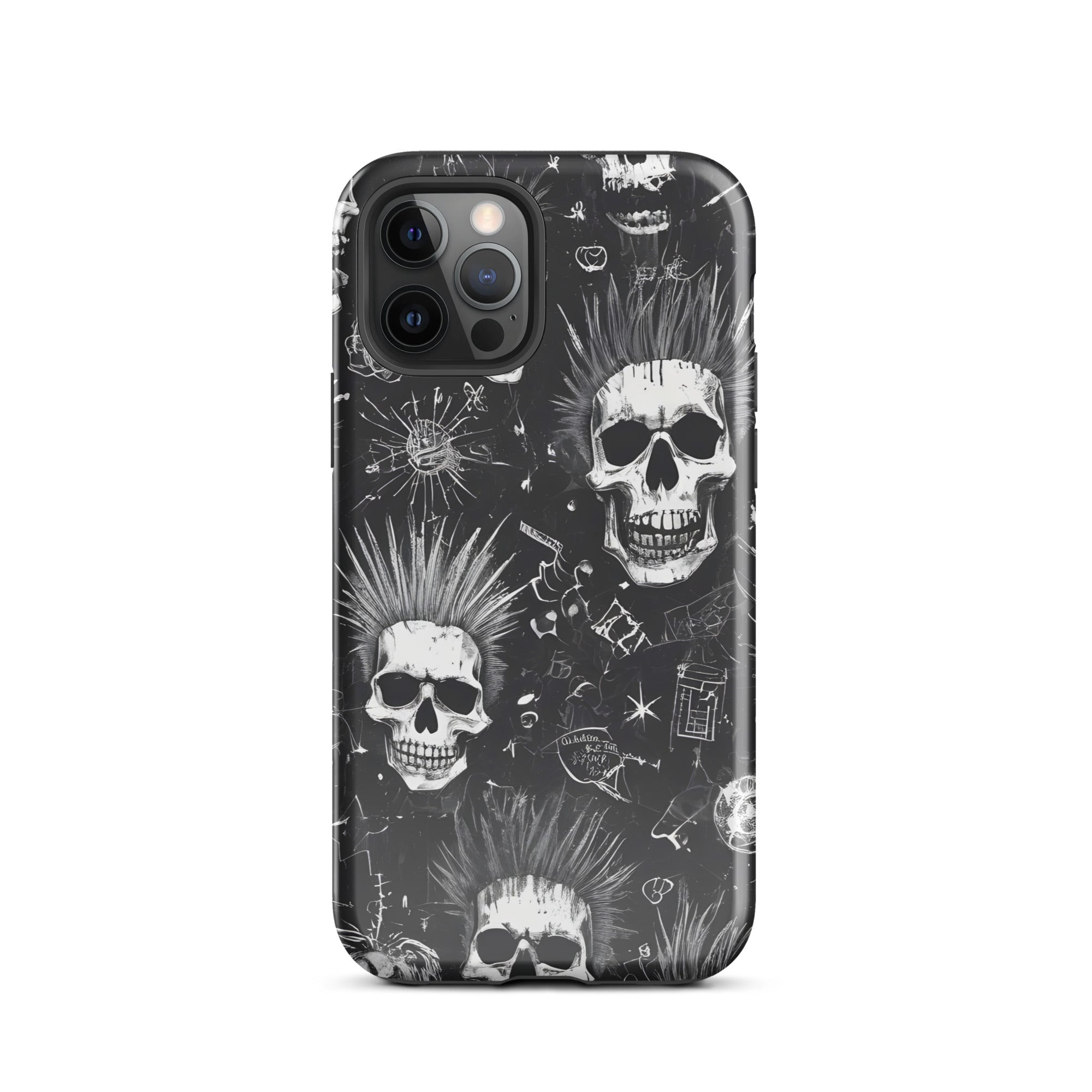 Carcasa resistente para iPhone - calavera grunge punk - CeluMovil