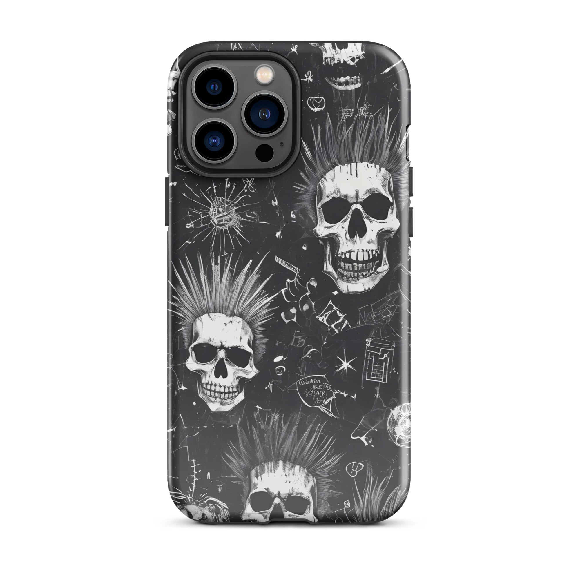 Carcasa resistente para iPhone - calavera grunge punk - CeluMovil