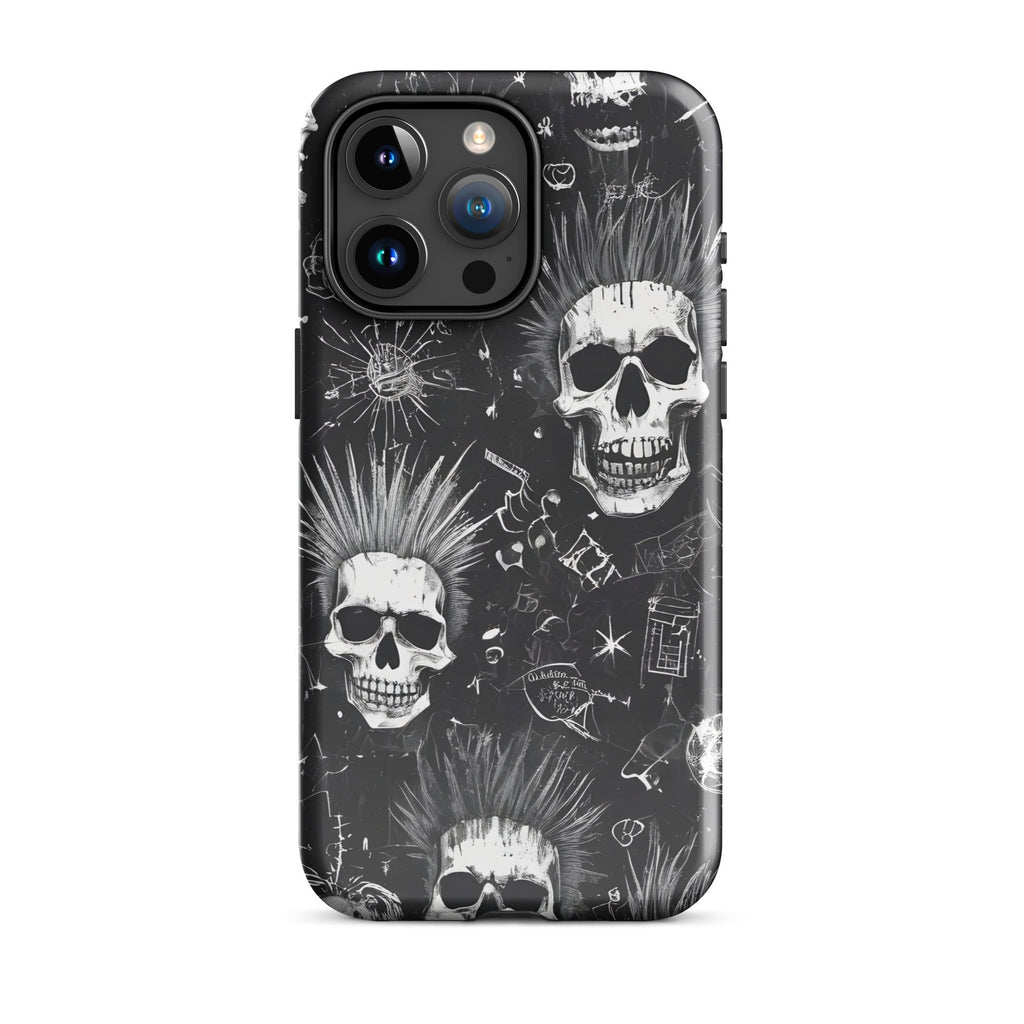 Carcasa resistente para iPhone - calavera grunge punk - CeluMovil