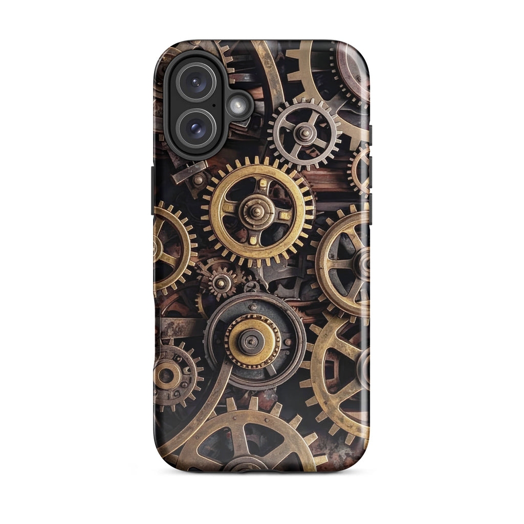 Carcasa resistente para iPhone – Engranajes steampunk de latón - CeluMovil