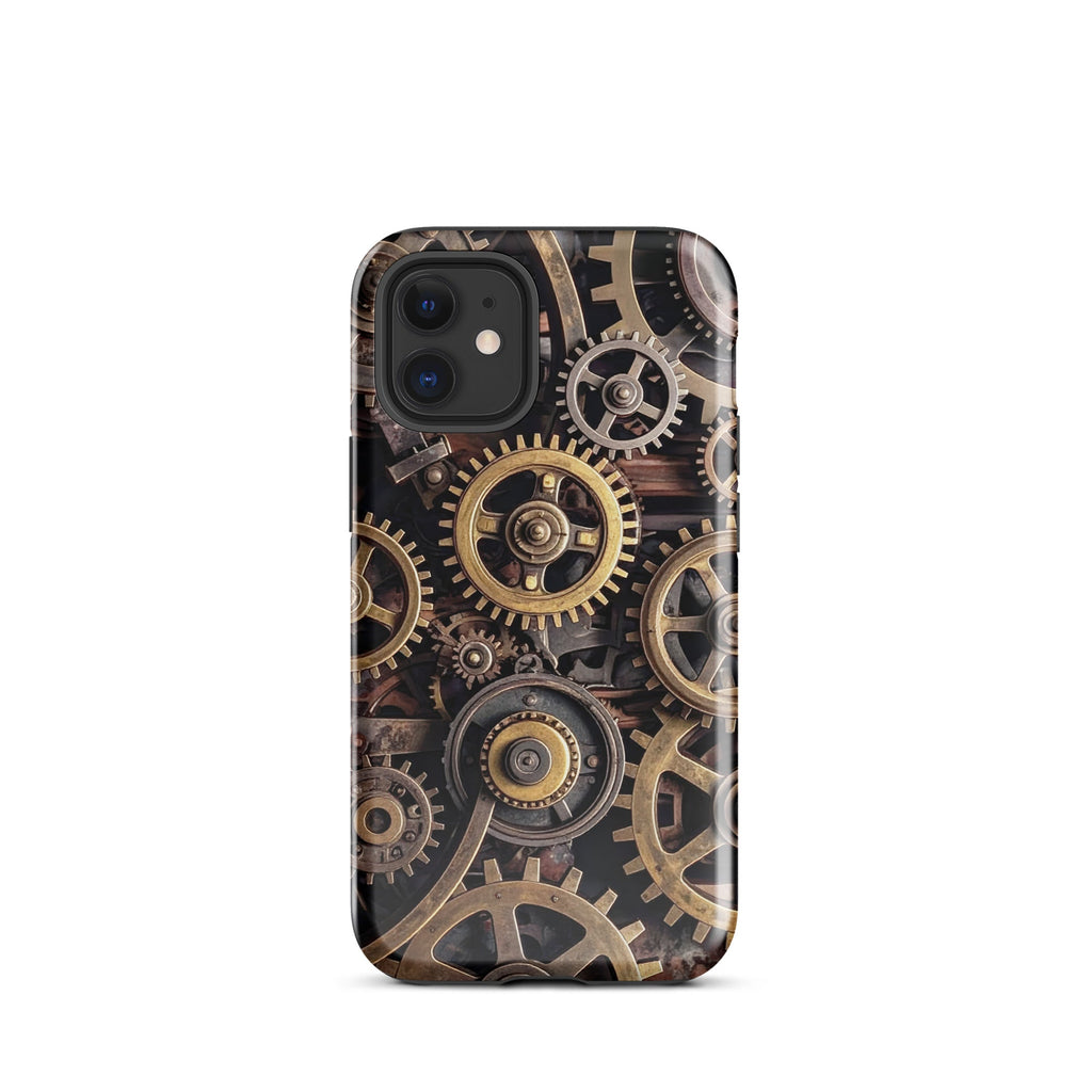Carcasa resistente para iPhone – Engranajes steampunk de latón - CeluMovil